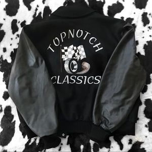 Vintage Leather Sleeved Varsity Jacket